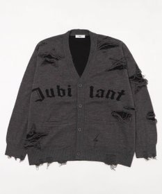 WEGO 【ユニセックス着用ITEM】ダメージジャガードカーディガン