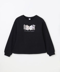 ANY KIDS なかよしサガラ刺繍 裏シャギー トレーナー