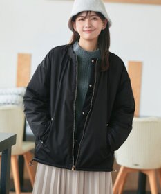 Tiaclasse 【リバーシブル】表裏2WAYベロアキルティングブルゾン