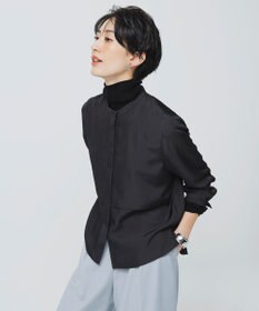 ICB 【洗える】 ウールヴィスコースストレッチ タックパンツ