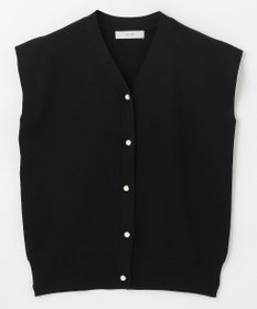 ANY 【洗濯機可】パールポイントフレンチスリーブニット