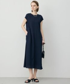 ICB ドライアセテートスラブ フレンチスリーブワンピース