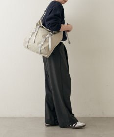 russet ナイロンジャガードメタルバックルショルダーバッグ L(CE-1656)