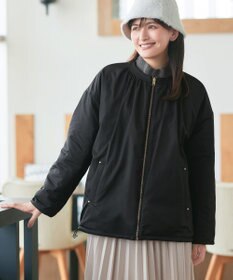 Tiaclasse 【リバーシブル】表裏2WAYベロアキルティングブルゾン