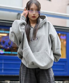 WEGO 【ユニセックス着用ITEM/裏起毛】バルーンクロップドグラフィックプルパーカー