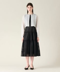 GRACE CONTINENTAL ラメシアーショートニットカーディガン