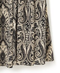 23区 【洗える】フレンチペイズリーデシン ティアードスカート