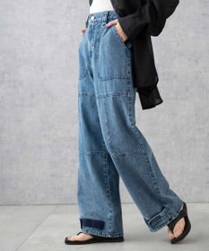 WEGO デニムベイカーステッチパンツ