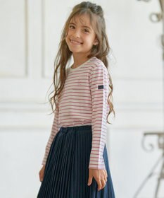 組曲 KIDS 【150-160cm】長袖ボーダー Tシャツ