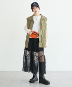 earth music&ecology シアーレーススカート