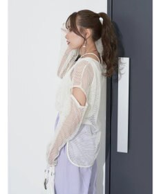 earth music&ecology ＳＥＴ２点メッシュプルオーバー＋タンクトップ