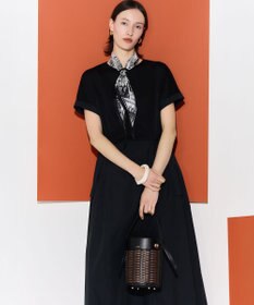 23区 スタンプ柄 シルク ダイヤ スカーフ