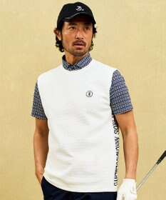 23区GOLF 【MEN】超軽量＆高通気の快適ラッセルコンビベスト