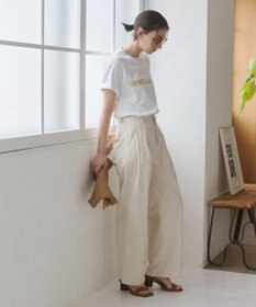 WEGO 【ANGIE VINTAGE】フロッキーロゴプリントTシャツ
