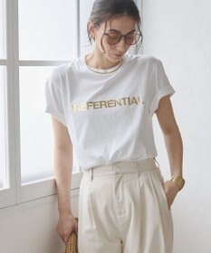WEGO 【ANGIE VINTAGE】フロッキーロゴプリントTシャツ