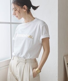 WEGO 【ANGIE VINTAGE】フロッキーロゴプリントTシャツ
