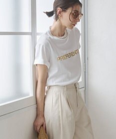 WEGO 【ANGIE VINTAGE】フロッキーロゴプリントTシャツ