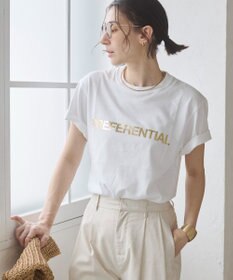 WEGO 【ANGIE VINTAGE】フロッキーロゴプリントTシャツ