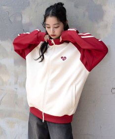 WEGO 【ユニセックスITEM/MLサイズ展開】ラグランライントラックジャケット