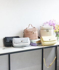 style code 【MERCURYDUO/マーキュリーデュオ】ストライプキルティング　フラップショルダーバッグ