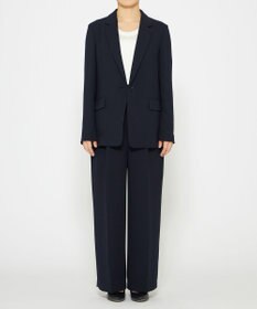 uncrave 【防シワ・洗濯機洗い可】ウォッシャブル ダブルクロス ワイドパンツ