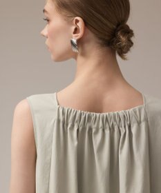 GRACE CONTINENTAL サイドフリルタフタワンピース