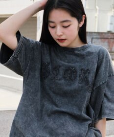 WEGO 【ユニセックス着用ITEM】スノーウォッシュダメージアップリケT（SS）