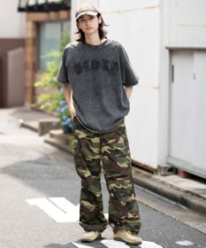 WEGO 【ユニセックス着用ITEM】スノーウォッシュダメージアップリケT（SS）