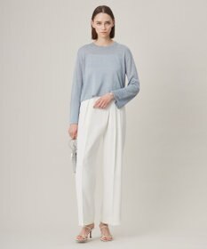 ICB 【洗える】 リネンレーヨンハイゲージ クロップドプルオーバー