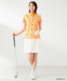 23区GOLF 【WOMEN】【吸水速乾/UVカット】ミッフィーロゴポロシャツ