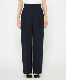 uncrave 【防シワ・洗濯機洗い可】ウォッシャブル ダブルクロス ワイドパンツ