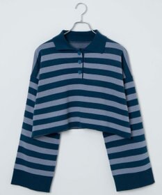 WEGO ボーダーニットポロ