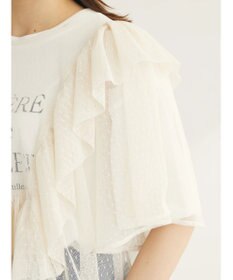 Green Parks ■ＥＳＣＡＲ　ドットチュールフレアヨークプルオーバー