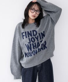 WEGO グラフィックニットプルオーバー