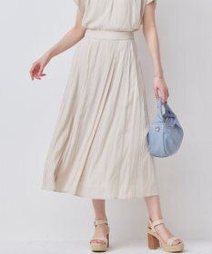 組曲 【WEB限定】ギャザーライトデシン タックスカート