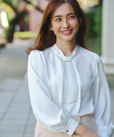 ANY SIS 【4WAY】長袖 ボウブラウス オフ