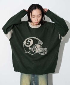 WEGO 【ユニセックス着用ITEM】ジャガードスリーブラインプルオーバー