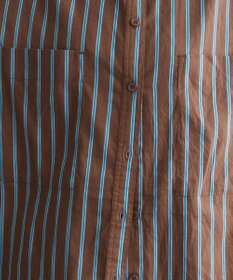 WEGO 着丈が選べる オーバーサイズ バンドカラー シャツ / ストライプ / 無地