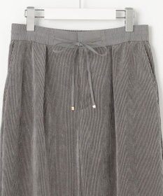 自由区 【洗える】ソフトコーデュロイワイド パンツ