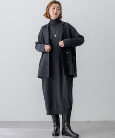 23区 S 【洗える】カシミヤブレンド タートルネック ニットワンピース