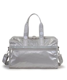 LeSportsac DELUXE MED WEEKENDER MH/ロゴジャガードシルバースナイデル