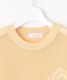 Feroux 【洗える】透かし編みニットトップス