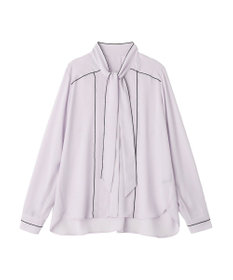 YECCA VECCA 配色ラインボウタイブラウス