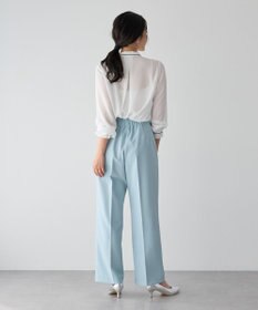 YECCA VECCA 配色ラインボウタイブラウス