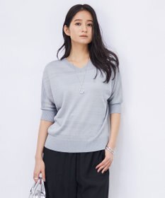 ICB L 【洗える】レーヨンブレンド ドルマンスリーブニット