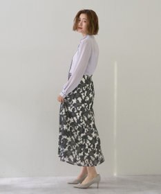 YECCA VECCA 配色ラインボウタイブラウス