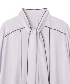 YECCA VECCA 配色ラインボウタイブラウス