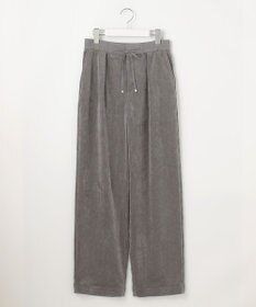 自由区 【洗える】ソフトコーデュロイワイド パンツ