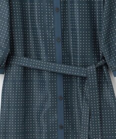 J.PRESS LADIES L 【洗える】ブロックドットプリント ワンピース