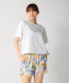 OP／FILA 【Ocean Pacific】裾ブラウジングTシャツ付き４点セット水着
